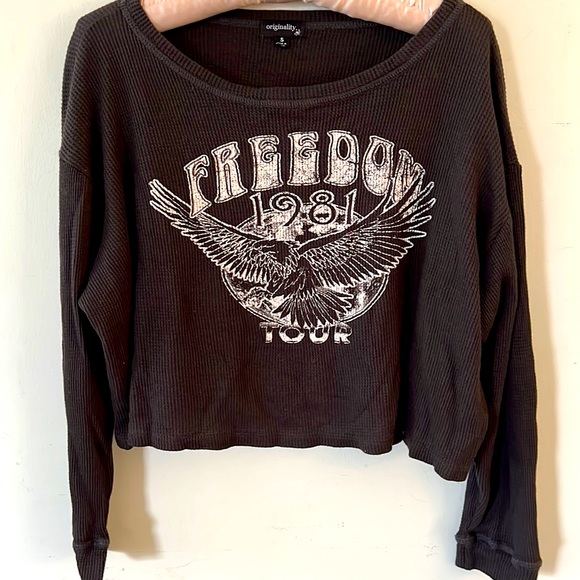 Originality Top /Cropped Freedom Tour 1981 Sz Small - Picture 1 of 8